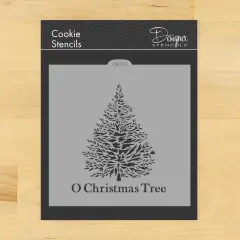 O Christmas Tree Cookie & Craft Stencil | CM185 by Designer Stencils | Baking Stencils for Royal Icing, Airbrush, Dusting Powder |