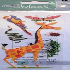 Jolee's Boutique Giraffe Parrot Dimensional Stickers