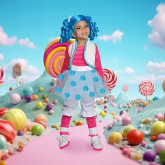 Rubies Lalaloopsy Mittens Fluff 'n' Stuff Girls Halloween Costume Size Small 4-6 Blue