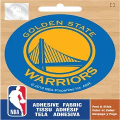 Licensed NBA Golden State Warriors Logo On Solid Adhesive Fabric Badge