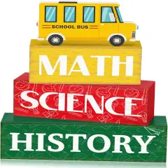 4 Pcs Back to School Table Decorations Rustic