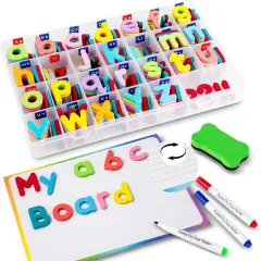 Magnetic Letters for Classroom Alphabet Letters Kit with Double Side - White