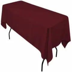 Rectangular Burgundy Polyester Tablecloth 60&times;144 Inch Stylish Decor for Weddings, Parties & Banquets