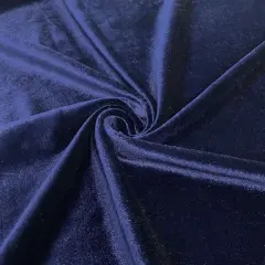 1 Yard Stretch Velvet Fabric Soft Silky 4-Way Stretch Apparel Costume 58/60" Width Navy