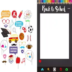 Back to School Party Photo Booth Props