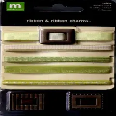 Making Memories Celery Ribbon & Ribbon Charms