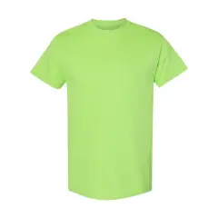 Classic Heavy Cotton T-Shirt for Adults Durable & Comfortable Lime