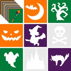 24 Pieces Halloween Stencils for Kids 8 Inches(Novel Style)
