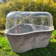 Greenhouse Planter - Grow 3 plants - Self Watering Gray