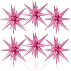 22Inch Large Pink Star Balloon Explosion Foil Balloons (Pink)