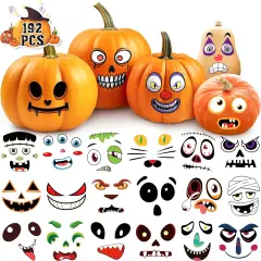 Pumpkin Face Stickers Halloween