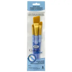 RCC 233 | Crafter's Choice&trade; 3pc Golden Taklon Angular Brush Set