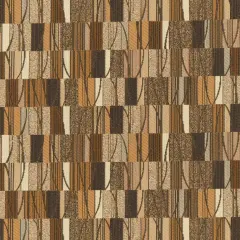 Saddle - Brown AbstractGeometric Upholstery Fabric 54 Inches"