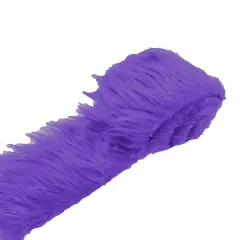 18" x 60" Size Shaggy Long Pile Faux Fur Strip Fabric for Costumes Crafts Trims Decor Projects Purple