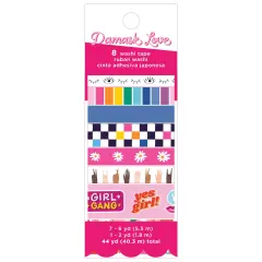 Damask Love Girl Power Washi Tape Set - 8 Rolls