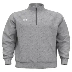 Under Armour&reg; Men's Rival Fleece Quarter-Zip Cs gr lh/ wh