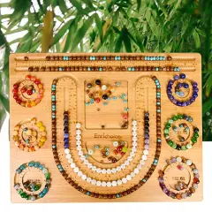 New Bamboo Combo Beading Board for Jewelry Bracelet Making and Other Jewelry Necklaces Design Beading Mats Trays