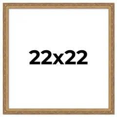 22x22 Museum-Quality Picture Frame with UV-Resistant Acrylic & Acid-Free Backing, Available in 4 Finishes - Gold, Silver, Bronze, and Black