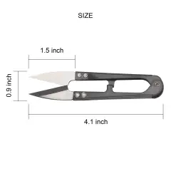 Sewing Scissors Yarn Thread Cutter 4.1inch Mini Small Snips Trimming Nipper Made of High-Carbon Steel Thread DIY Supplies for Stitch Embroidery, Knitting, Crafts (1, Black)