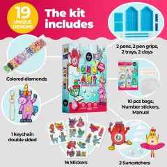 Gem Art, Kids Diamond Painting Kits Big 5D Gem Art - Paint by Numbers Diamonds - Arts and Crafts - Girls and Boys Ages 4, 5, 6, 7, 8, 9, 6-12, 6-8 Girls Crafts Gift Ideas