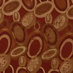 Shiraz - OrangeRust,redBurgundy AbstractGeometric Upholstery Fabric 54 Inches"