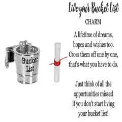 Live Your Bucket List Charm