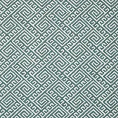 Aqua - Aqua & Teal Abstract & Geometric,Greek Key Upholstery Fabric 54 Inches"