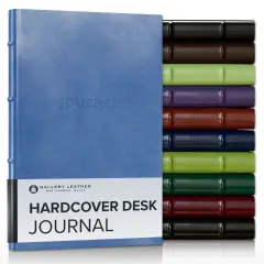 Hardcover Desk Journal by Gallery Leather - 8"x5.5" Acadia Hydrangea