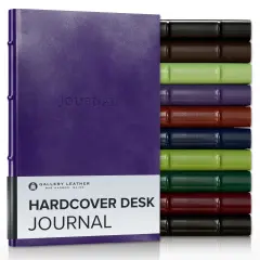 Hardcover Desk Journal by Gallery Leather - 8"x5.5" Acadia Plum
