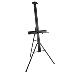 69" High Aluminum Single Mast Artists Studio Easel Stand for Sign and Floor Display - Heavy Duty Adjustable Extra Large Canvas Height Up To 47" - Palette Holder, Brush Rest, Painting