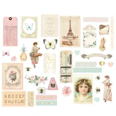 Miel Collection Chipboard Stickers - 37 pcs w foil details