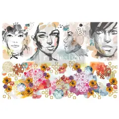 Decor Transfers&reg; 24x35 - Cece In Truth, Beauty - total sheet size 24"x35", cut into 2 sheets