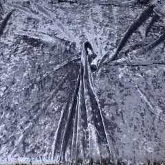 1 Yard Crushed Velvet Velour Stretchy Fabric Soft Plush Stretch 58"-60" Inch Width Silver Gunmetal