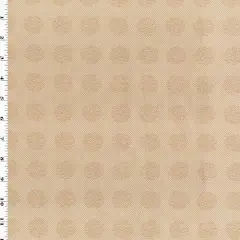 Sand/Beige Wool Blend Dotted Damask Home Decorating Fabric By the Yard