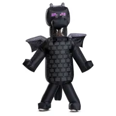 Kids Minecraft Ender Dragon Inflatable Costume Black Wings Air Fan