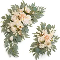 Wedding Welcome Signs Floral Swag Wedding Reception Ceremony Signs Decor