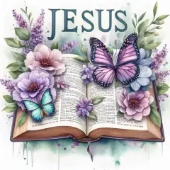 5D Diamond Painting Kits, Butterfly Book Flower Diamond Art, 13.78x13.78 Inch