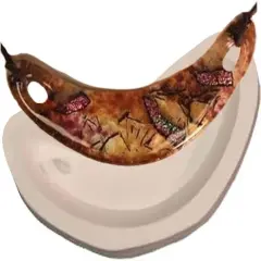 5.25&rdquo; x 2.75" x 1.75" Holey Moon Choker Frit Casting Glass Fusing Kiln Mold