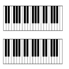 Piano Keys Edible Cake side strips/border Select the size using the "Customize" button