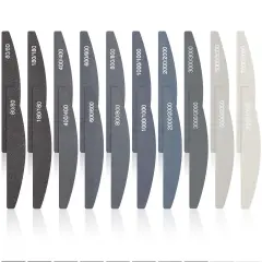 Honoson 20 Pcs Sanding Sticks for Plastic Models Polishing Sticks Assorted Metal and Wood Sanding Tools Accessory for Model Craft Amateur Beginner(Low Grits Rating,Moon Style)