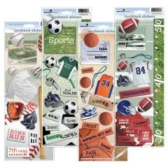 Sports Cardstock Sticker Bundle