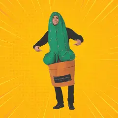 Funny Happy Cactus Adult Costume Tunic for Halloween Parties and Events