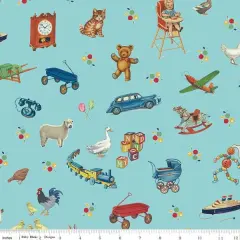 Toys in Aqua (cd16656-aqua) | Simple Pleasures | American Jane | Riley Blake