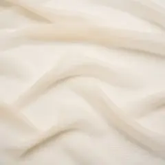 1 Yard Nude Crinkled Silk Chiffon Fabric Lightweight Sheer Material for Dresses Scarves, 43 Inches Wide