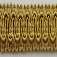 1/2" Scroll Braid Gimp w/ Backing - 12 Continuous Yards - Many Color Options! Aztec gold