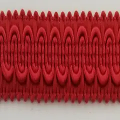 1/2" Scroll Braid Gimp w/ Backing - 12 Continuous Yards - Many Color Options! Red