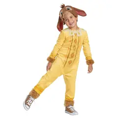 Kids Classic Disney Wish Valentino Costume Yellow Jumpsuit Headpiece