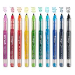 KINGART&reg; PRO Liquid Roller Ink Pens, 10 Colors