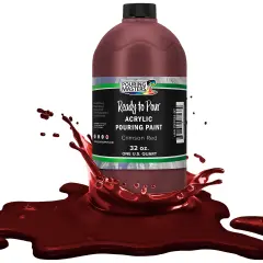 Pouring Masters Crimson Red Ready to Pour Acrylic Pouring Paint - Premium 32-Ounce Pre-Mixed Fluid Acrylic Paint - Fluid Art Supplies for Canvas, Wood, Paper, Tile & Rocks