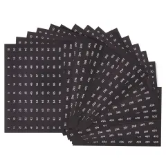 4000 Piece Number Stickers for Planners 1 to 500, Journals, Stationery Essentials, Food Labels (Black and White)